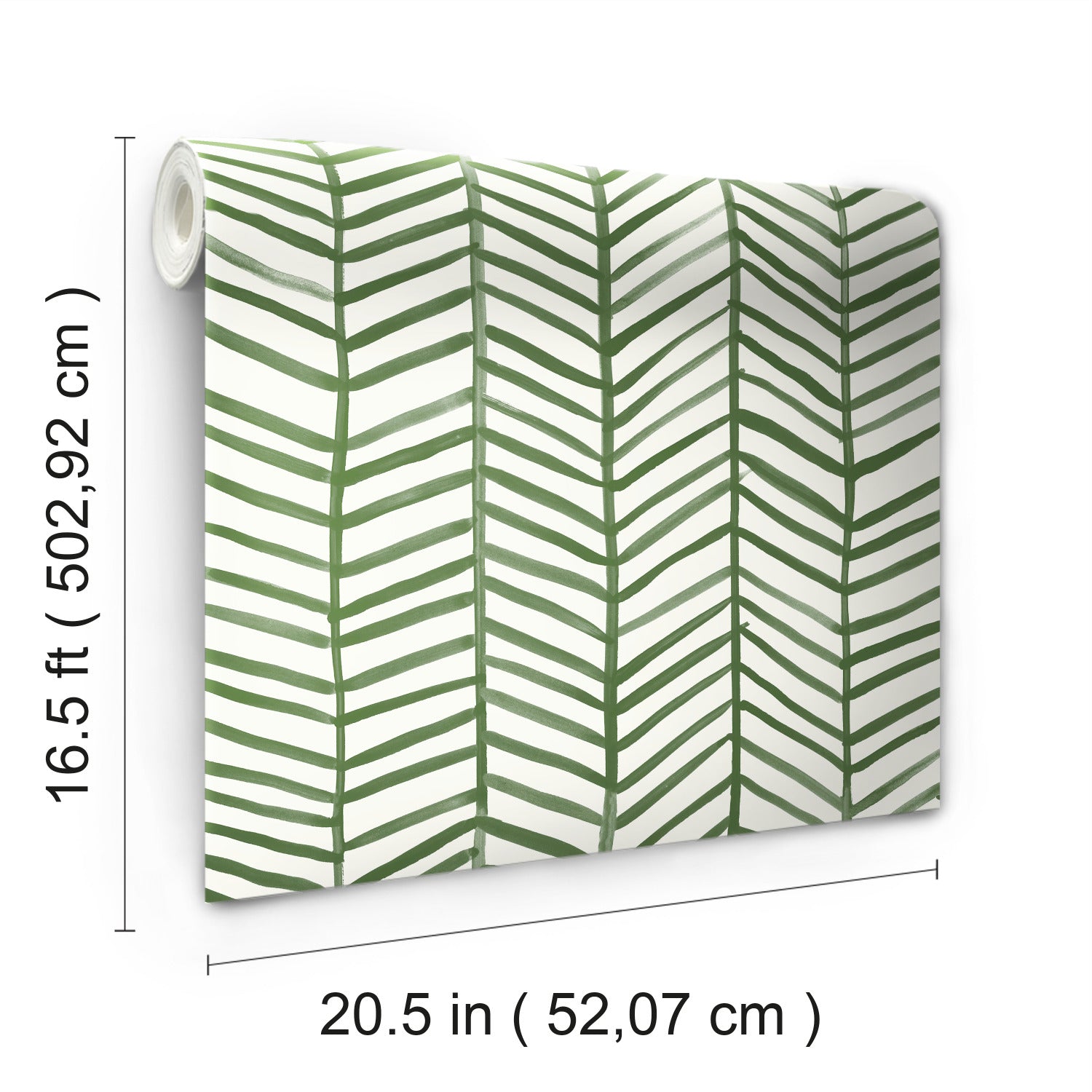 Cat Coquillette Herringbone Peel and Stick Wallpaper - dimensions