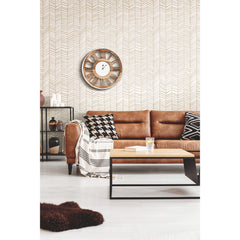 Cat Coquillette Herringbone Peel and Stick Wallpaper in a room setting