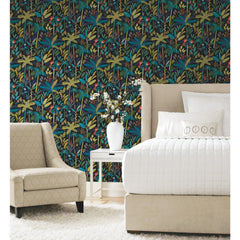 Tropical Eden Peel and Stick Wallpaper in a room setting