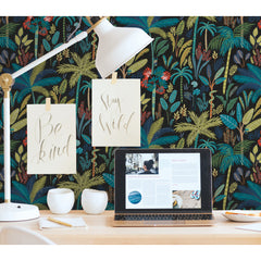 Tropical Eden Peel and Stick Wallpaper in a room setting