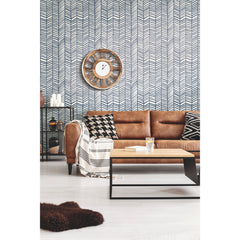 Cat Coquillette Herringbone Peel and Stick Wallpaper in a room setting