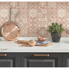 Marrakesh Tile Peel and Stick Wallpaper in a room setting