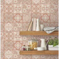 Marrakesh Tile Peel and Stick Wallpaper in a room setting