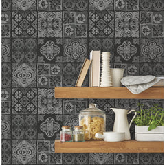 Marrakesh Tile Peel and Stick Wallpaper in a room setting