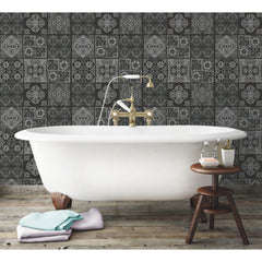 Marrakesh Tile Peel and Stick Wallpaper in a room setting