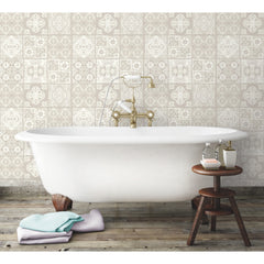 Marrakesh Tile Peel and Stick Wallpaper in a room setting