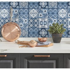 Marrakesh Tile Peel and Stick Wallpaper in a room setting