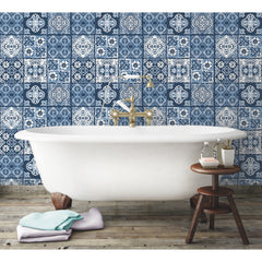 Marrakesh Tile Peel and Stick Wallpaper in a room setting