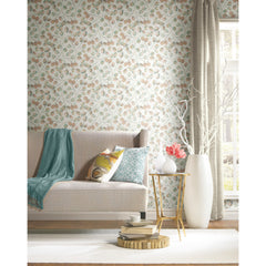 Cat Coquillette Eucalyptus Peel and Stick Wallpaper in a room setting
