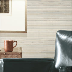 Faux Bamboo Grasscloth Peel and Stick Wallpaper in a room setting