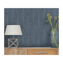 Twig Hygge Herringbone P&S Wallpaper in a room setting