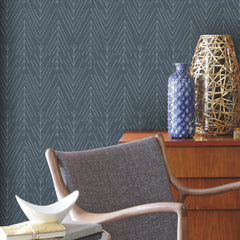 Twig Hygge Herringbone P&S Wallpaper in a room setting
