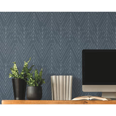 Twig Hygge Herringbone P&S Wallpaper in a room setting