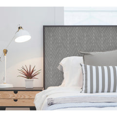 Twig Hygge Herringbone Peel and Stick Wallpaper in a room setting