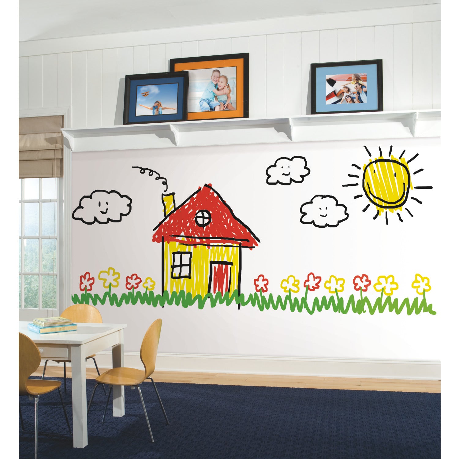 Dry Erase Peel and Stick Wallpaper in a room setting