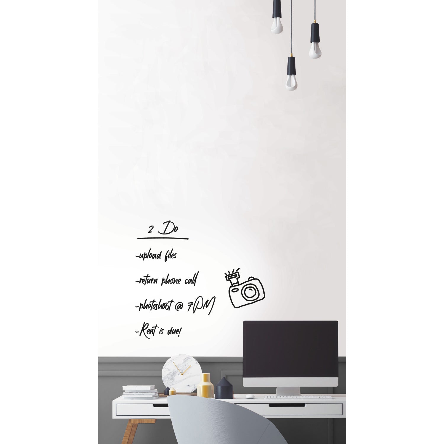 Dry Erase Peel and Stick Wallpaper in a room setting