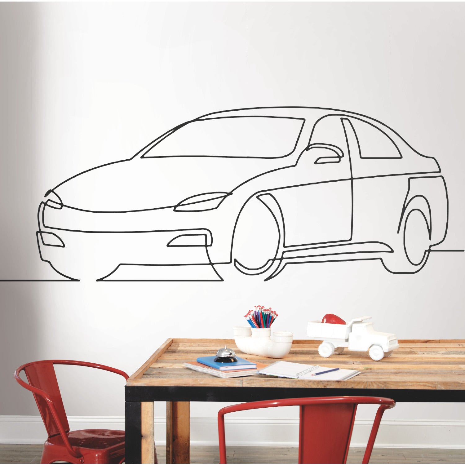 Dry Erase Peel and Stick Wallpaper in a room setting