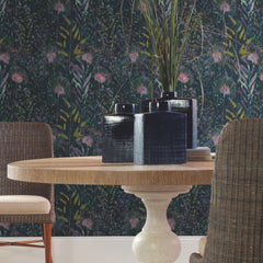 Dandelion Peel and Stick Wallpaper in a room setting