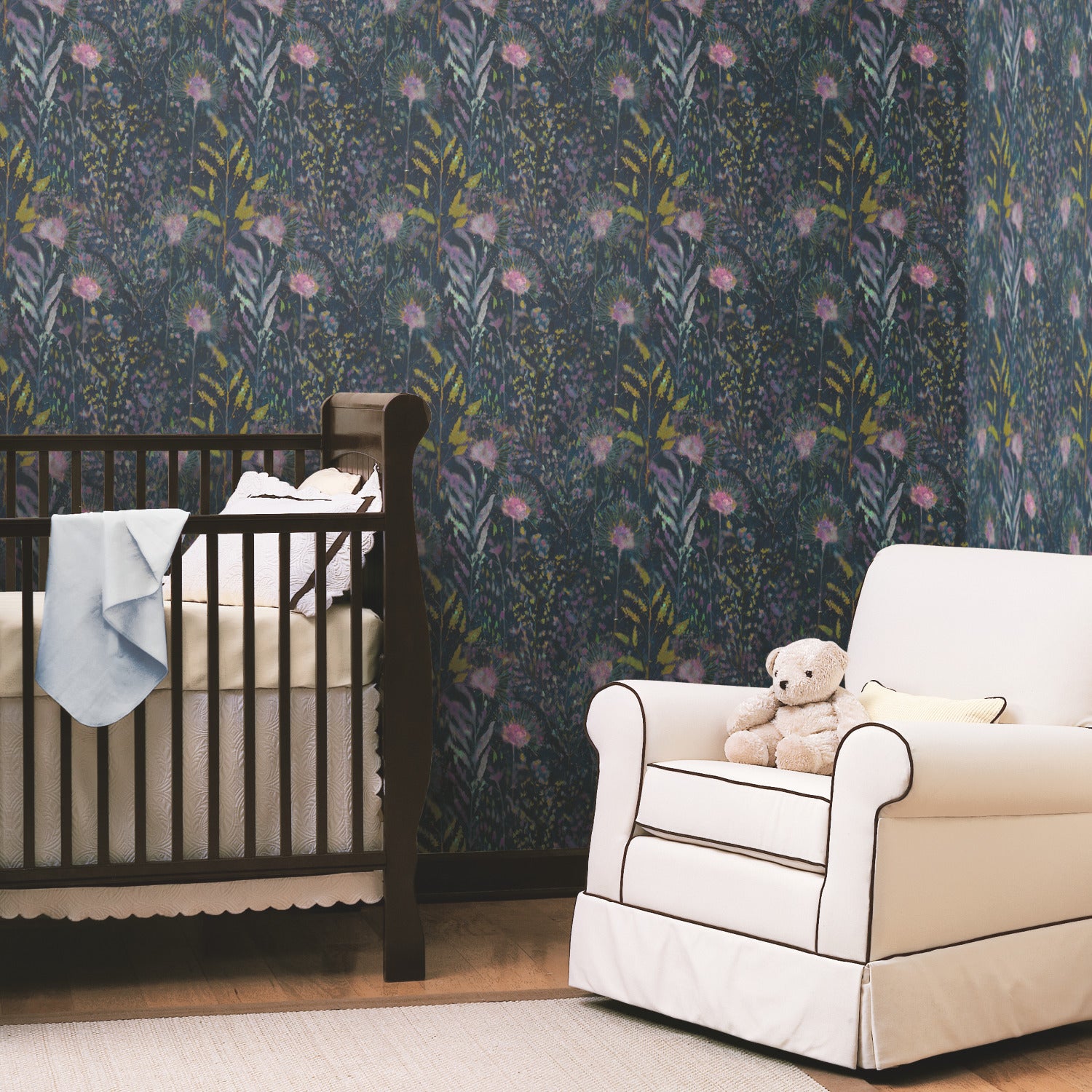 Dandelion Peel and Stick Wallpaper in a room setting