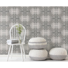 Sarong Print Peel and Stick Wallpaper in a room setting