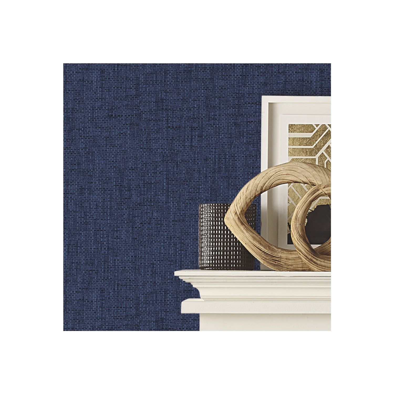 Faux Grasscloth Weave Peel and Stick Wallpaper in a room setting