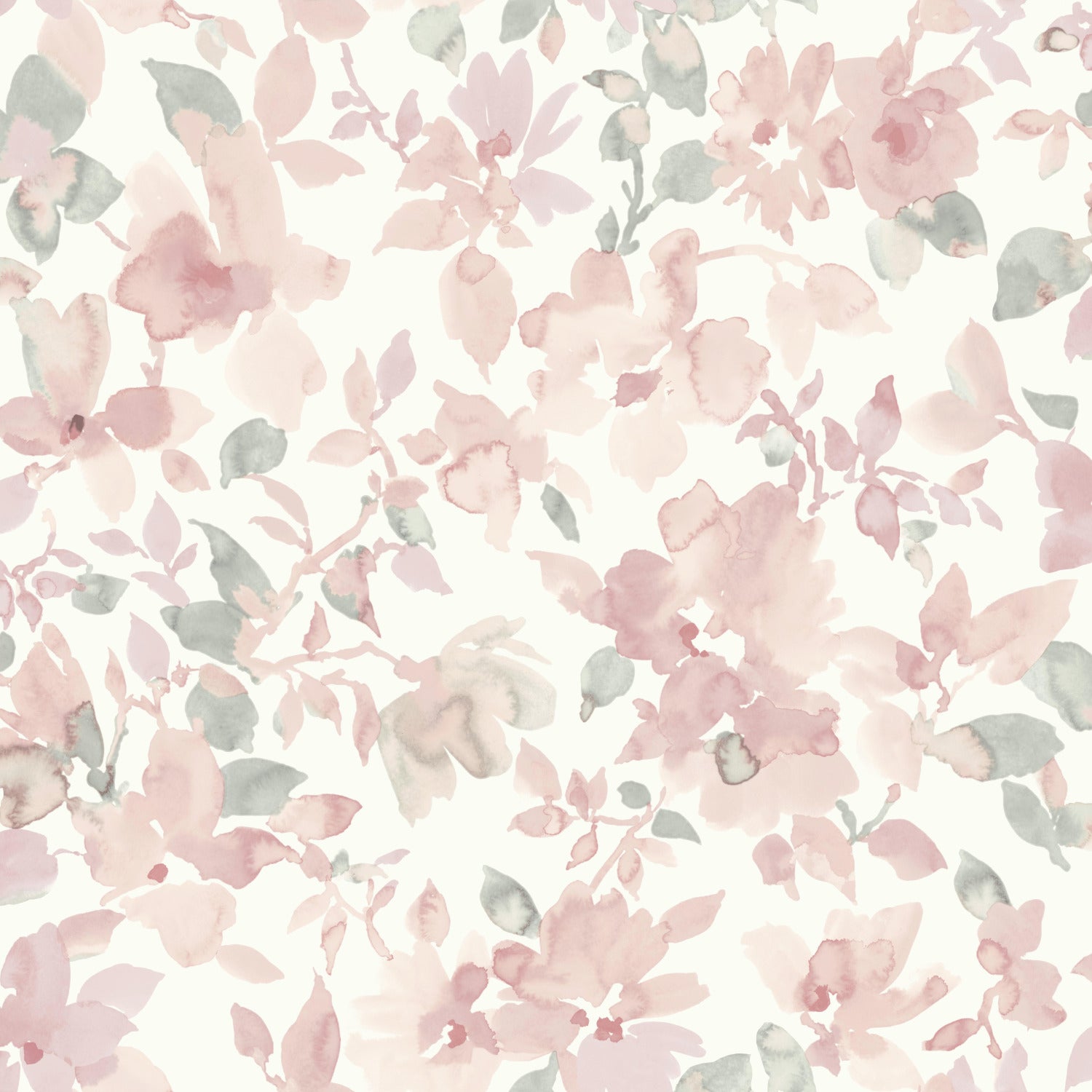Watercolor Floral P&S Wallpaper by WallPops