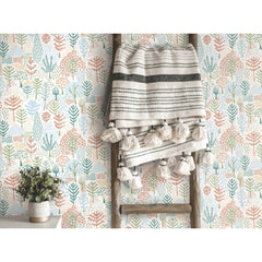 Folklore Trees P&S Wallpaper in a room setting