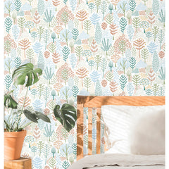 Folklore Trees P&S Wallpaper in a room setting