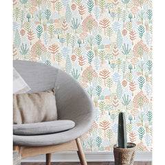 Folklore Trees P&S Wallpaper in a room setting