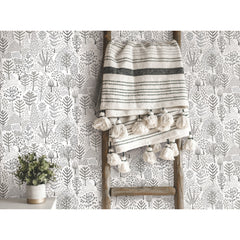 Folklore Trees Peel and Stick Wallpaper in a room setting