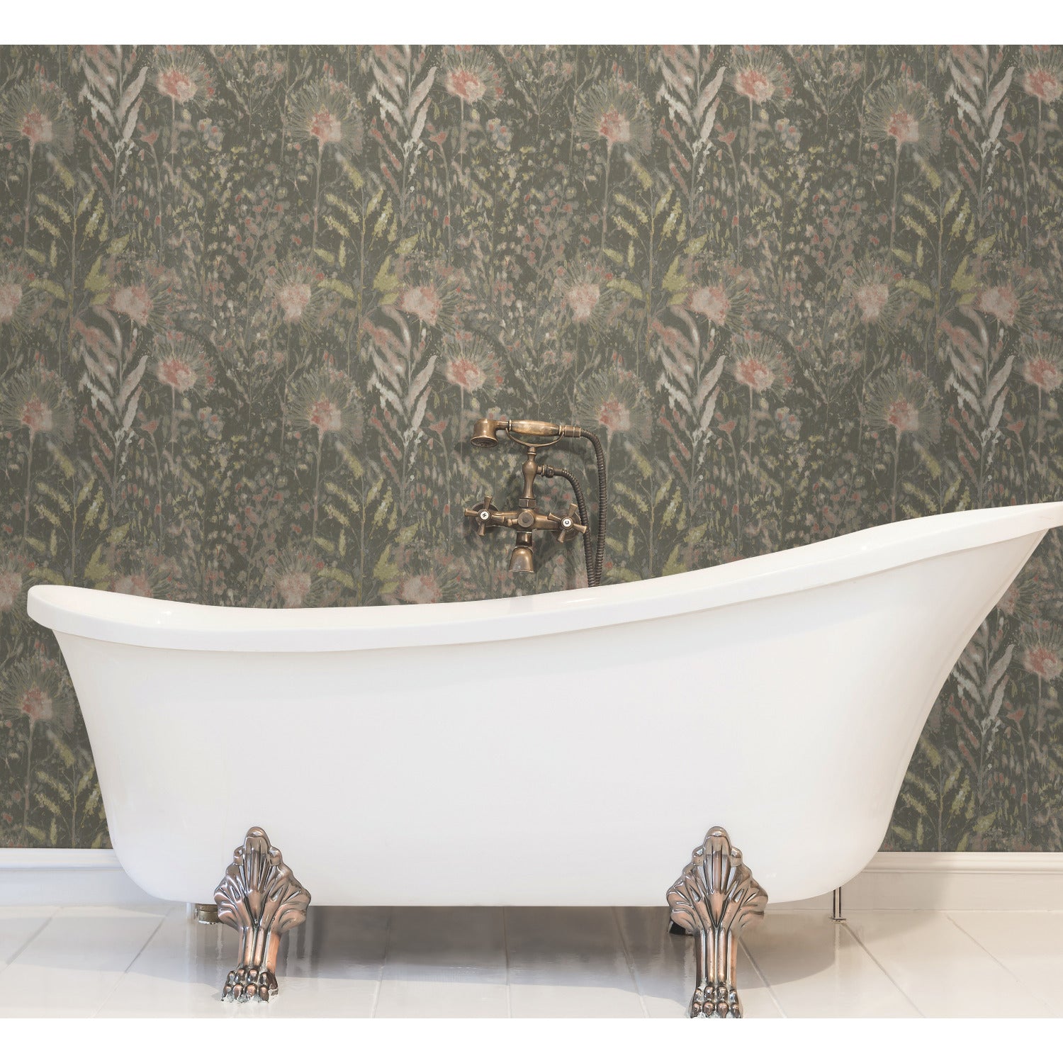 Dandelion Peel and Stick Wallpaper in a room setting
