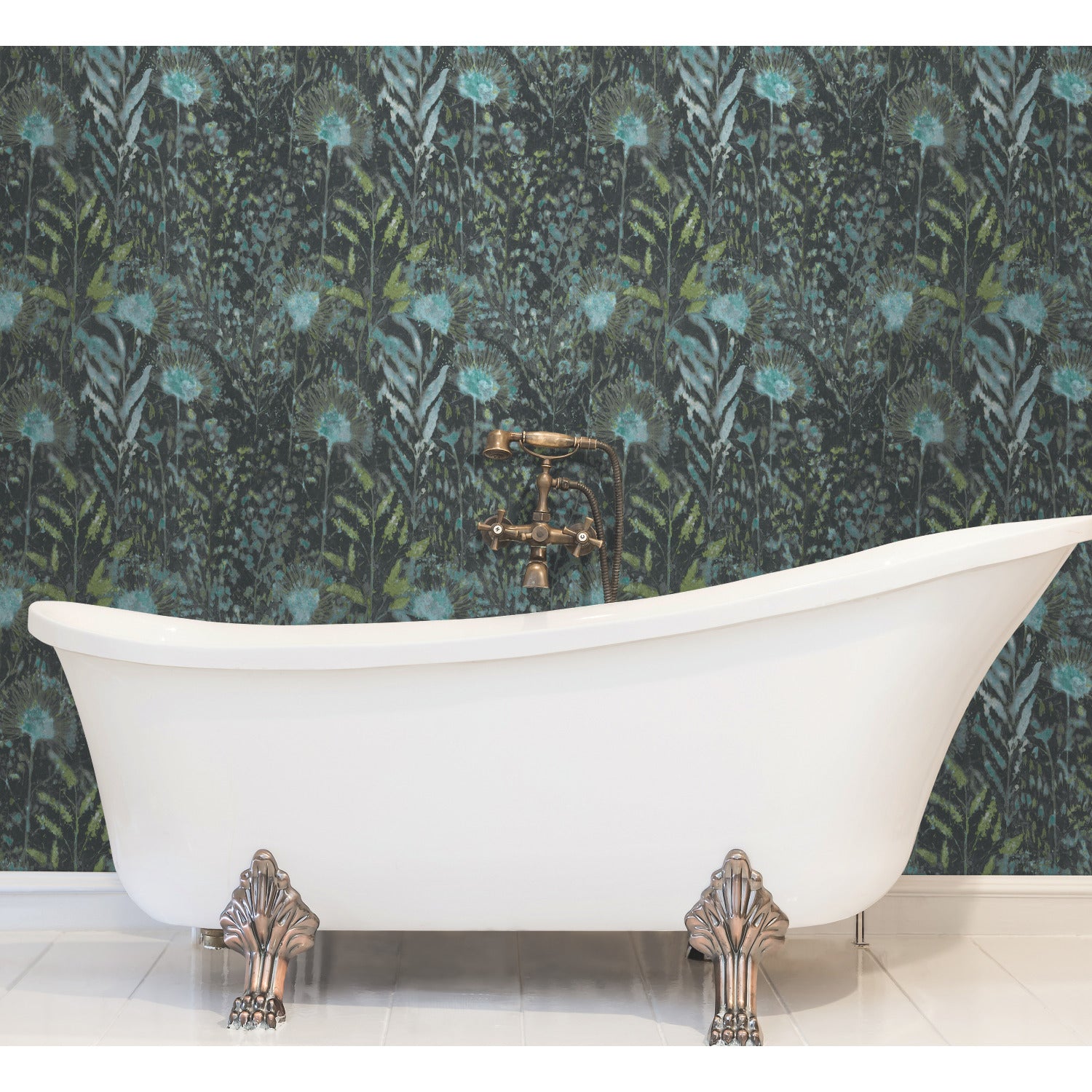 Dandelion Peel and Stick Wallpaper in a room setting