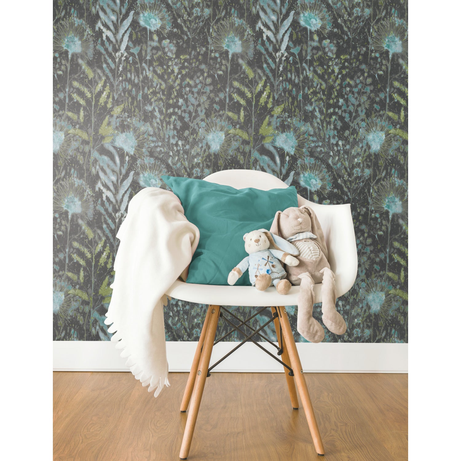 Dandelion Peel and Stick Wallpaper in a room setting