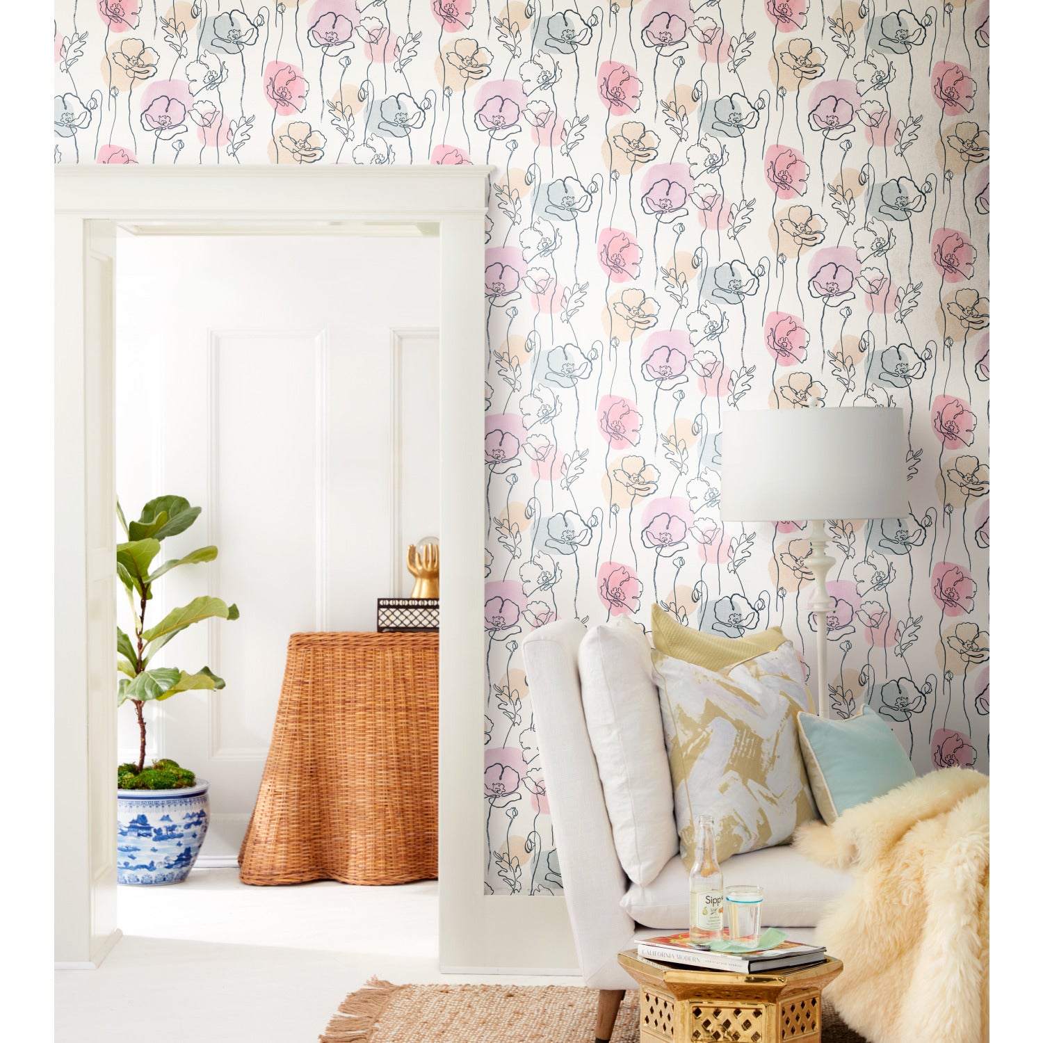 RMK11756RL wallpaper in a room setting