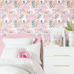 Clara Jean Peel and Stick Wallpaper in a room setting