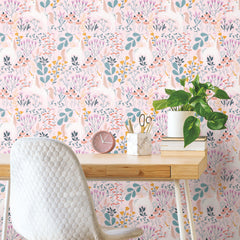 Clara Jean Peel and Stick Wallpaper in a room setting