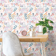 Clara Jean Peel and Stick Wallpaper in a room setting