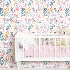 Clara Jean Peel and Stick Wallpaper in a room setting