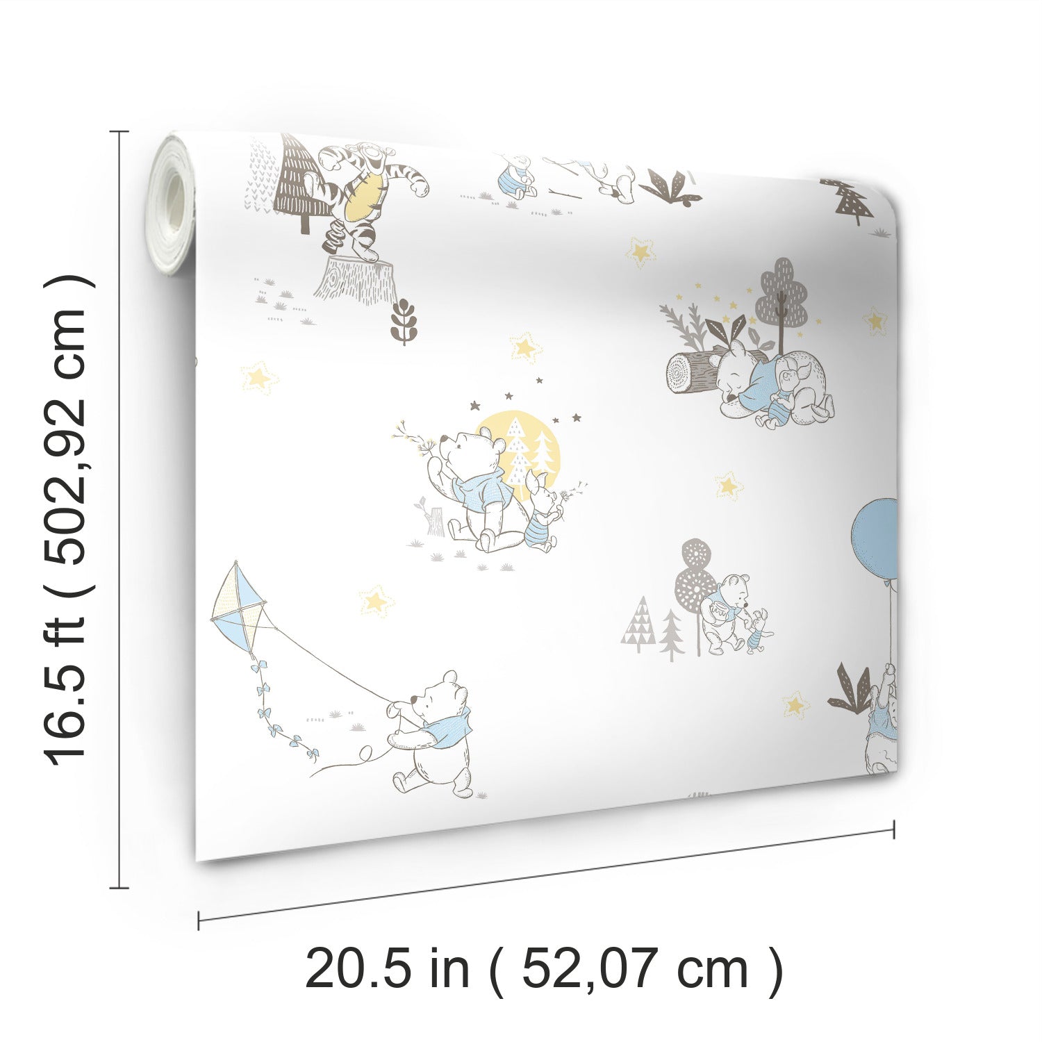 Winnie the Pooh Playmates Peel and stick wallpaper by WallPops