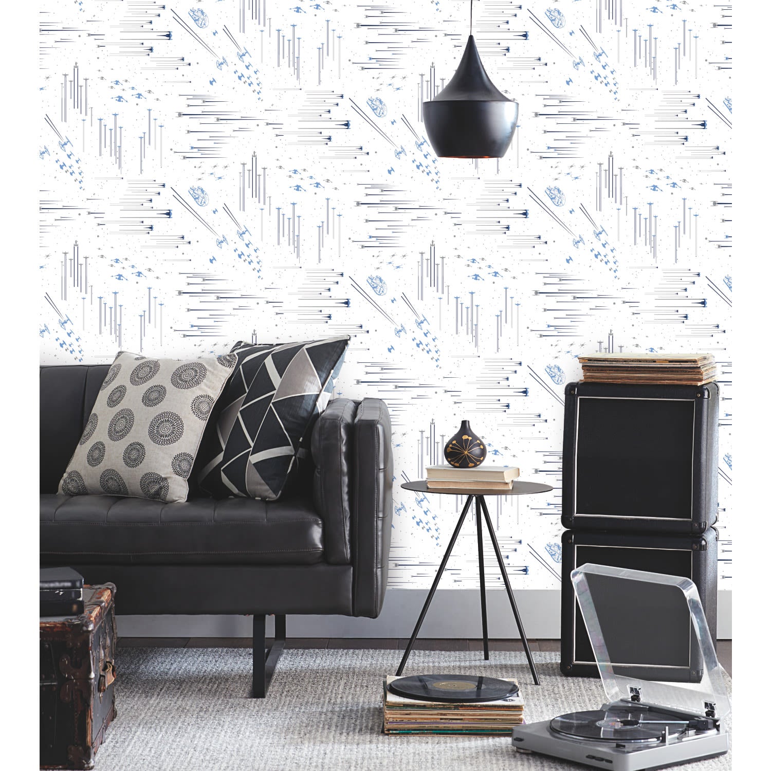 RMK11801WP peel and stick wallpaper in a room setting