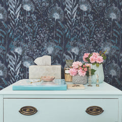 Dandelion P&S Wallpaper in a room setting