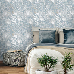 Dandelion P&S Wallpaper in a room setting