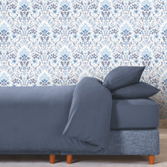 Persian Damask Peel and Stick Wallpaper in a room setting