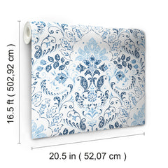Persian Damask Peel and Stick Wallpaper - dimensions