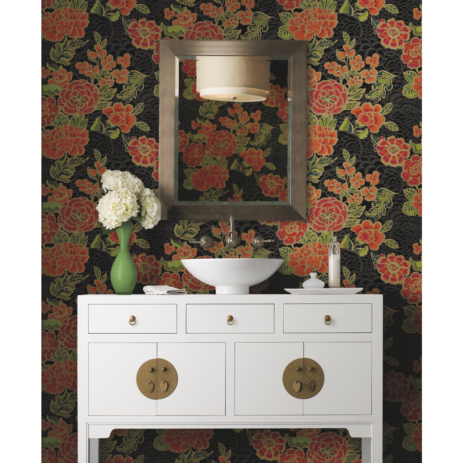 RMK11856RL Peel and Stick Wallpaper in a room setting