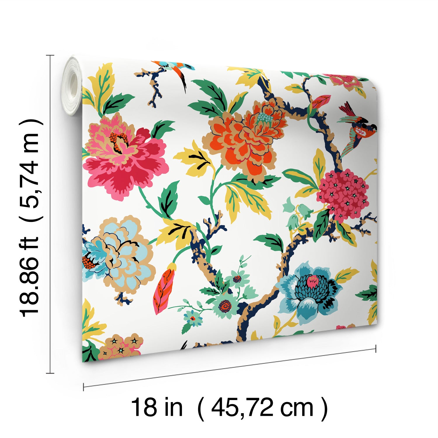 RMK11861RL Peel and Stick Wallpaper - dimensions