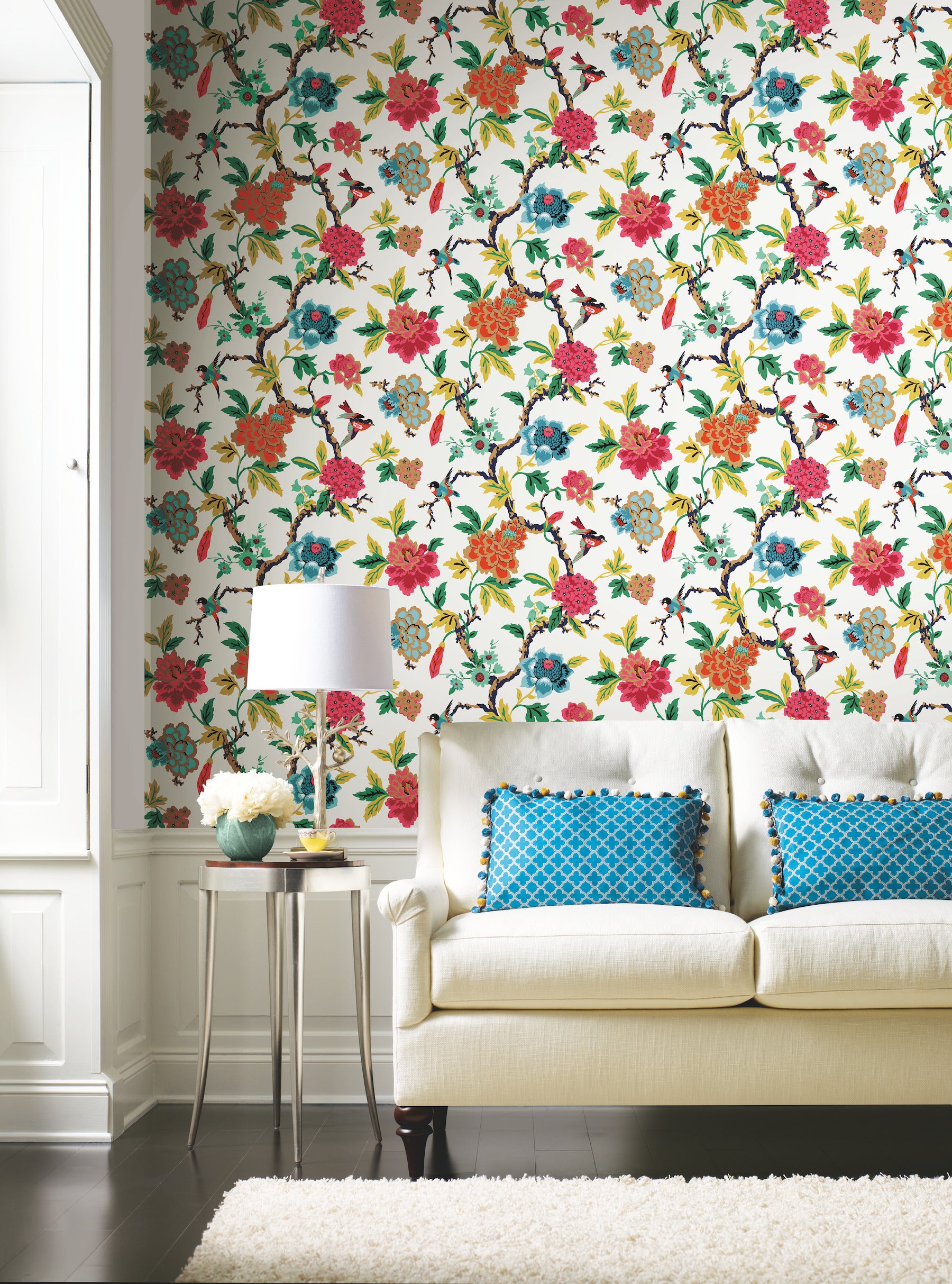 RMK11861RL Peel and Stick Wallpaper in a room setting