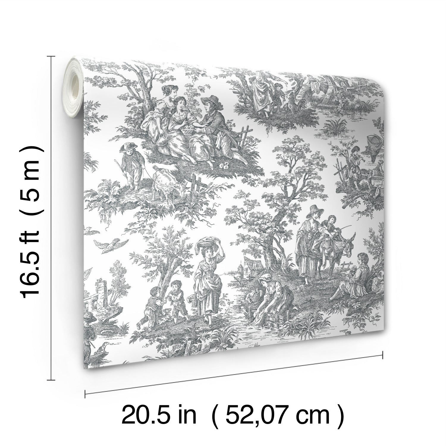 RMK11869WP Peel and Stick Wallpaper - dimensions