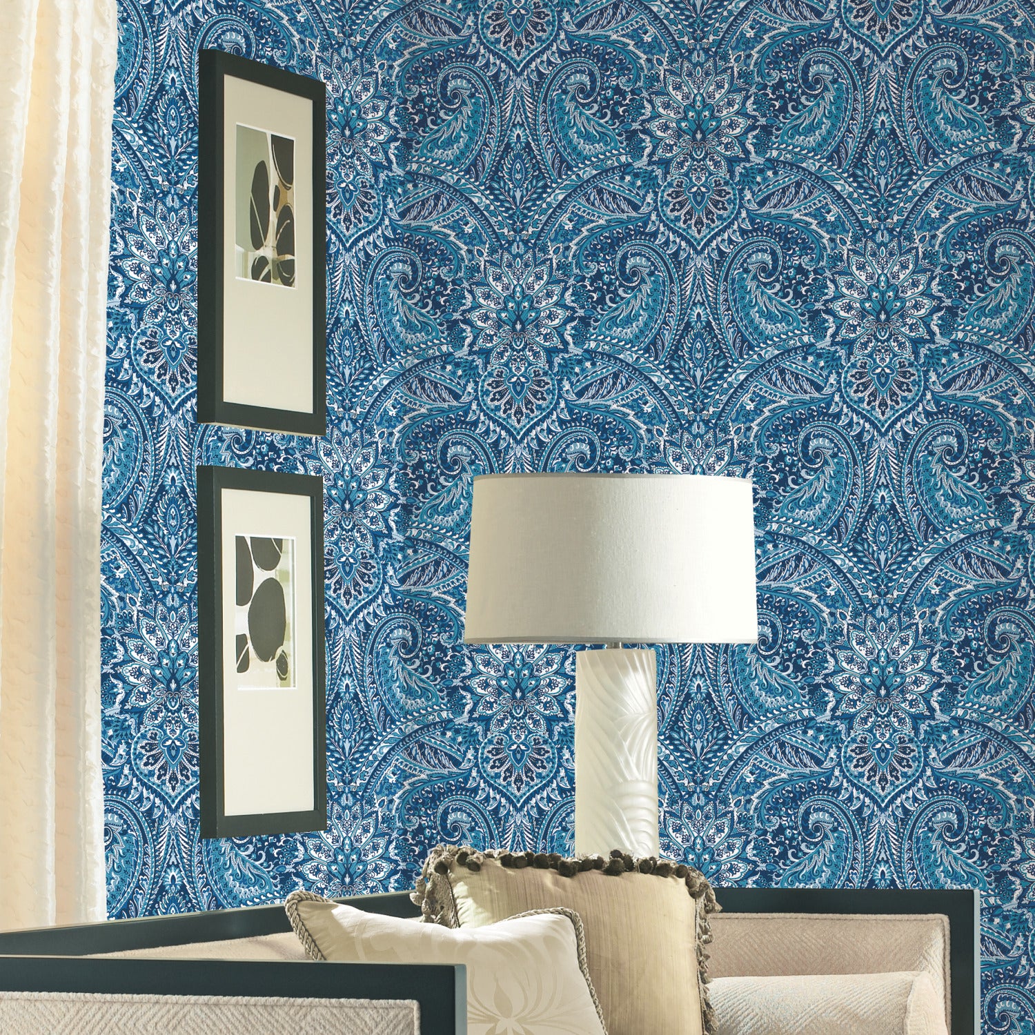 Swept Away P&S Wallpaper in a room setting