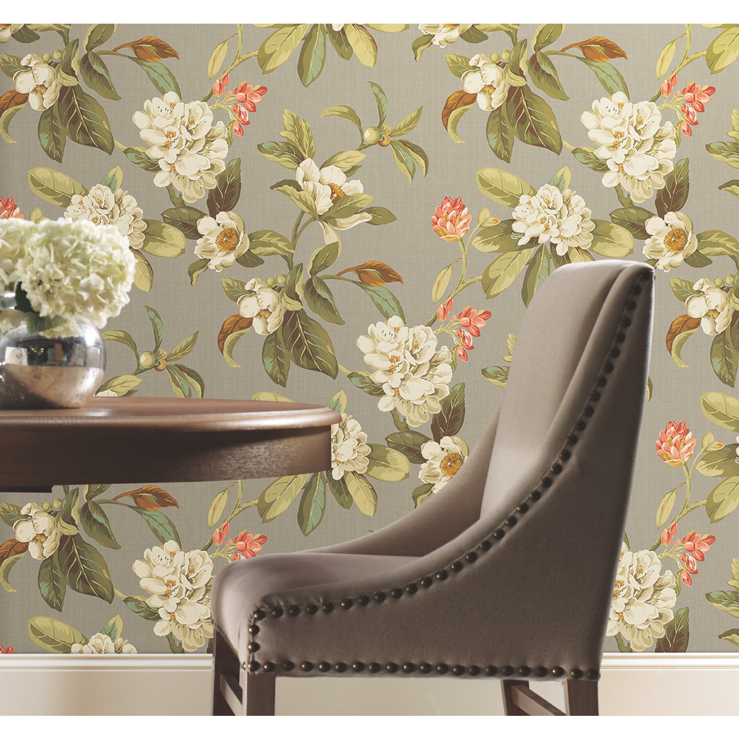 Live Artfully P&S Wallpaper in a room setting